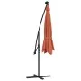 Cantilever umbrella with LED lights and terracotta steel pole by vidaXL, Umbrellas - Ref: Foro24-313781, Price: 170,57 €, Dis...