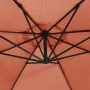 Cantilever umbrella with LED lights and terracotta steel pole by vidaXL, Umbrellas - Ref: Foro24-313781, Price: 170,57 €, Dis...