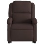 Sillón reclinable elevable tela marrón oscuro de , Sillones - Ref: Foro24-3204169, Precio: 256,44 €, Descuento: %