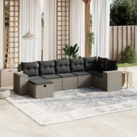 Gartensofa-Set, 7-teilig, mit Polstern, aus hellem grauem PE-Rattan. von , Gartensets - Ref: Foro24-3264438, Preis: 493,78 €,...