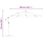 Cantilever umbrella with LED lights and terracotta steel pole by vidaXL, Umbrellas - Ref: Foro24-313781, Price: 177,97 €, Dis...