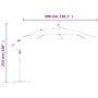 Cantilever umbrella with LED lights and terracotta steel pole by vidaXL, Umbrellas - Ref: Foro24-313781, Price: 170,57 €, Dis...