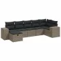 7-piece garden sofa set with light gray PE rattan cushions by , Garden sets - Ref: Foro24-3264438, Price: 493,78 €, Discount: %