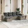 Garden sofa set 6 pieces and gray synthetic rattan cushions by , Garden sets - Ref: Foro24-3264478, Price: 392,92 €, Discount: %