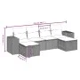 Garden sofa set 6 pieces and gray synthetic rattan cushions by , Garden sets - Ref: Foro24-3264478, Price: 392,92 €, Discount: %