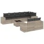 Set muebles jardín 9 pzas y cojines ratán sintético gris claro de , Conjuntos de jardín - Ref: Foro24-3222831, Precio: 670,40...