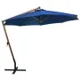 Hanging umbrella with light blue fir wood pole 3.5x2.9 m by vidaXL, Umbrellas - Ref: Foro24-313773, Price: 163,96 €, Discount: %