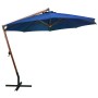 Sombrilla colgante con palo madera abeto azul celeste 3,5x2,9 m de vidaXL, Sombrillas - Ref: Foro24-313773, Precio: 168,00 €,...