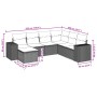 Set de sofás de jardín 7 pzas con cojines ratán PE gris claro de , Conjuntos de jardín - Ref: Foro24-3222901, Precio: 485,60 €