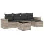 Garden sofa set 6 pieces and gray synthetic rattan cushions by , Modular outdoor sofas - Ref: Foro24-3222501, Price: 396,42 €...