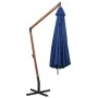 Hanging umbrella with light blue fir wood pole 3.5x2.9 m by vidaXL, Umbrellas - Ref: Foro24-313773, Price: 163,96 €, Discount: %