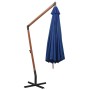 Sombrilla colgante con palo madera abeto azul celeste 3,5x2,9 m de vidaXL, Sombrillas - Ref: Foro24-313773, Precio: 168,00 €,...