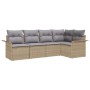 Conjunto de sofá de jardín 5 pcs 242.5 x 132.5 x 85 cm