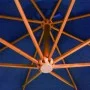 Hanging umbrella with light blue fir wood pole 3.5x2.9 m by vidaXL, Umbrellas - Ref: Foro24-313773, Price: 163,96 €, Discount: %