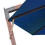 Sombrilla colgante con palo madera abeto azul celeste 3,5x2,9 m de vidaXL, Sombrillas - Ref: Foro24-313773, Precio: 164,14 €,...