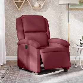 Sillón reclinable eléctrico tela rojo tinto de , Sillones - Ref: Foro24-3204143, Precio: 241,66 €, Descuento: %
