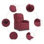 Electric reclining armchair in burgundy fabric by , Armchairs - Ref: Foro24-3204143, Price: 241,98 €, Discount: %