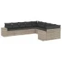 Set of 10-piece garden sofas with light gray synthetic rattan cushions by , Garden sets - Ref: Foro24-3223111, Price: 703,82 ...