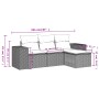 Garden sofa set 4 pieces with gray synthetic rattan cushions by , Modular outdoor sofas - Ref: Foro24-3222471, Price: 279,36 ...