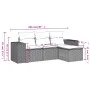 Garden sofa set 4 pieces with gray synthetic rattan cushions by , Modular outdoor sofas - Ref: Foro24-3222471, Price: 285,03 ...