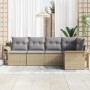 Conjunto de sofá de jardín 5 pcs 242.5 x 132.5 x 85 cm