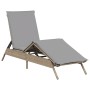 Liegestuhl mit beigem Kunststoff-Rattankissen von , Liegen - Ref: Foro24-4002704, Preis: 146,56 €, Rabatt: %
