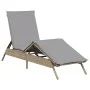 Liegestuhl mit beigem Kunststoff-Rattankissen von , Liegen - Ref: Foro24-4002704, Preis: 143,89 €, Rabatt: %