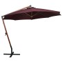 Hanging umbrella with burgundy red fir wood pole 3.5x2.9 m by vidaXL, Umbrellas - Ref: Foro24-313770, Price: 167,67 €, Discou...
