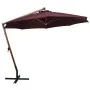Hanging umbrella with burgundy red fir wood pole 3.5x2.9 m by vidaXL, Umbrellas - Ref: Foro24-313770, Price: 165,62 €, Discou...