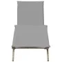 Liegestuhl mit beigem Kunststoff-Rattankissen von , Liegen - Ref: Foro24-4002704, Preis: 143,89 €, Rabatt: %