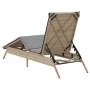 Liegestuhl mit beigem Kunststoff-Rattankissen von , Liegen - Ref: Foro24-4002704, Preis: 146,56 €, Rabatt: %