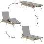 Liegestuhl mit beigem Kunststoff-Rattankissen von , Liegen - Ref: Foro24-4002704, Preis: 143,89 €, Rabatt: %