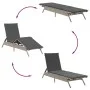 Liegestuhl mit hellem grauem synthetischem Rattan-Kissen. von , Liegen - Ref: Foro24-4002706, Preis: 144,30 €, Rabatt: %