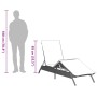 Liegestuhl mit hellem grauem synthetischem Rattan-Kissen. von , Liegen - Ref: Foro24-4002706, Preis: 146,97 €, Rabatt: %