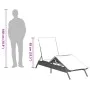 Liegestuhl mit hellem grauem synthetischem Rattan-Kissen. von , Liegen - Ref: Foro24-4002706, Preis: 144,30 €, Rabatt: %