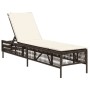 Tumbona con cojín ratán sintético marrón by , Loungers - Ref: Foro24-4002738, Price: 145,91 €, Discount: %