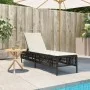Liegestuhl mit braunem Kunststoff-Rattankissen. von , Liegen - Ref: Foro24-4002738, Preis: 143,22 €, Rabatt: %