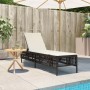 Tumbona con cojín ratán sintético marrón by , Loungers - Ref: Foro24-4002738, Price: 145,91 €, Discount: %