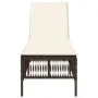Liegestuhl mit braunem Kunststoff-Rattankissen. von , Liegen - Ref: Foro24-4002738, Preis: 143,22 €, Rabatt: %