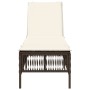 Tumbona con cojín ratán sintético marrón by , Loungers - Ref: Foro24-4002738, Price: 145,91 €, Discount: %