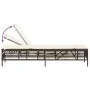 Liegestuhl mit braunem Kunststoff-Rattankissen. von , Liegen - Ref: Foro24-4002738, Preis: 143,22 €, Rabatt: %