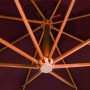 Hanging umbrella with burgundy red fir wood pole 3.5x2.9 m by vidaXL, Umbrellas - Ref: Foro24-313770, Price: 167,67 €, Discou...