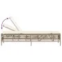 Liegestühle mit Tisch, 2 Stück, aus synthetischem Rattan in Beige. von , Liegen - Ref: Foro24-4002750, Preis: 288,81 €, Rabat...