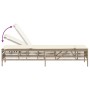 Liegestühle mit Tisch, 2 Stück, aus synthetischem Rattan in Beige. von , Liegen - Ref: Foro24-4002750, Preis: 282,32 €, Rabat...