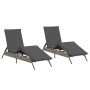 Tumbonas con cojines 2 unidades ratán sintético gris by , Loungers - Ref: Foro24-3261580, Price: 285,34 €, Discount: %