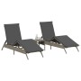Tumbonas con cojines 2 unidades ratán sintético gris by , Loungers - Ref: Foro24-3261580, Price: 285,34 €, Discount: %