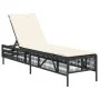 Liegestühle mit Kissen, 2 Stück, aus schwarzem synthetischem Rattan. von , Liegen - Ref: Foro24-3261596, Preis: 284,43 €, Rab...