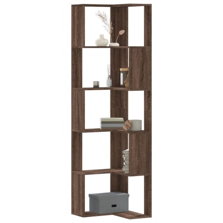 Estantería de esquina 5 niveles madera marrón roble 50x50x179cm by , Bookcases and shelves - Ref: Foro24-852588, Price: 86,73...