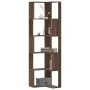 Estantería de esquina 5 niveles madera marrón roble 50x50x179cm by , Bookcases and shelves - Ref: Foro24-852588, Price: 84,99...