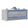 Mesa de centro con luces LED madera de ingeniería gris Sonoma by , Coffee table - Ref: Foro24-851989, Price: 97,33 €, Discoun...